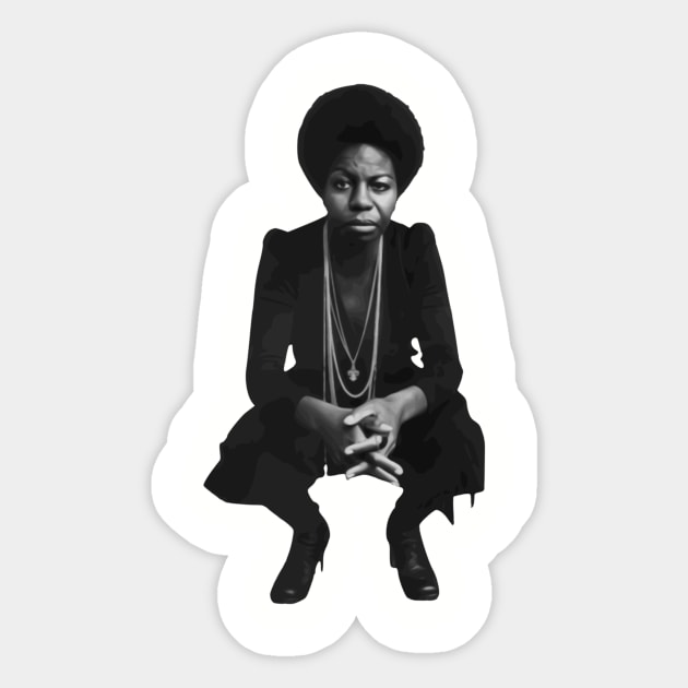 Nina Simone Sticker by One Mic History Store